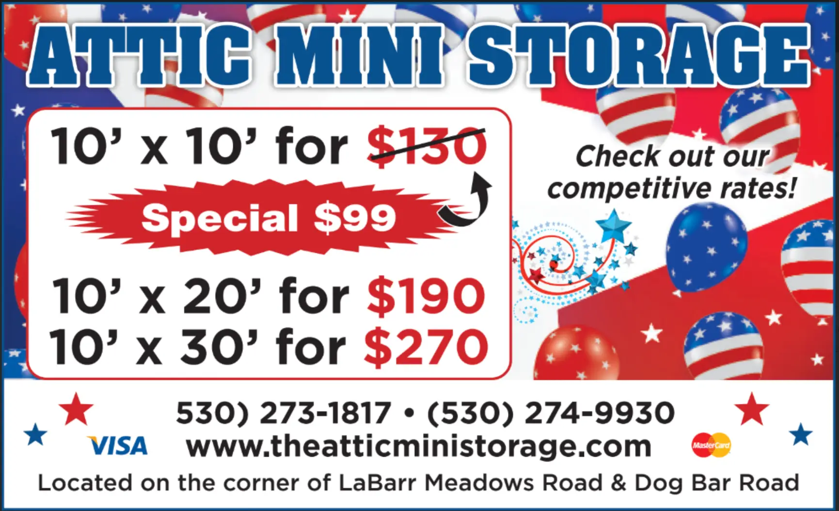 Mini Storage Specials – Grass Valley Mini Storage Specials - Grass Valley